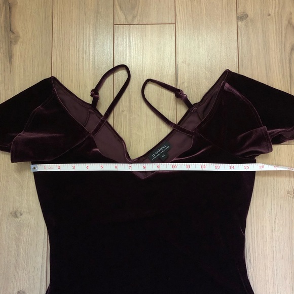 Women’s Vintage le Chateau Purple Cut Out Body con Mini Dress size S - Picture 9 of 13